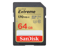 Sandisk 64GB SDXC Extreme 170MB/s A2 C10 V30 UHS-I U3 - 1058631 - zdjęcie 1